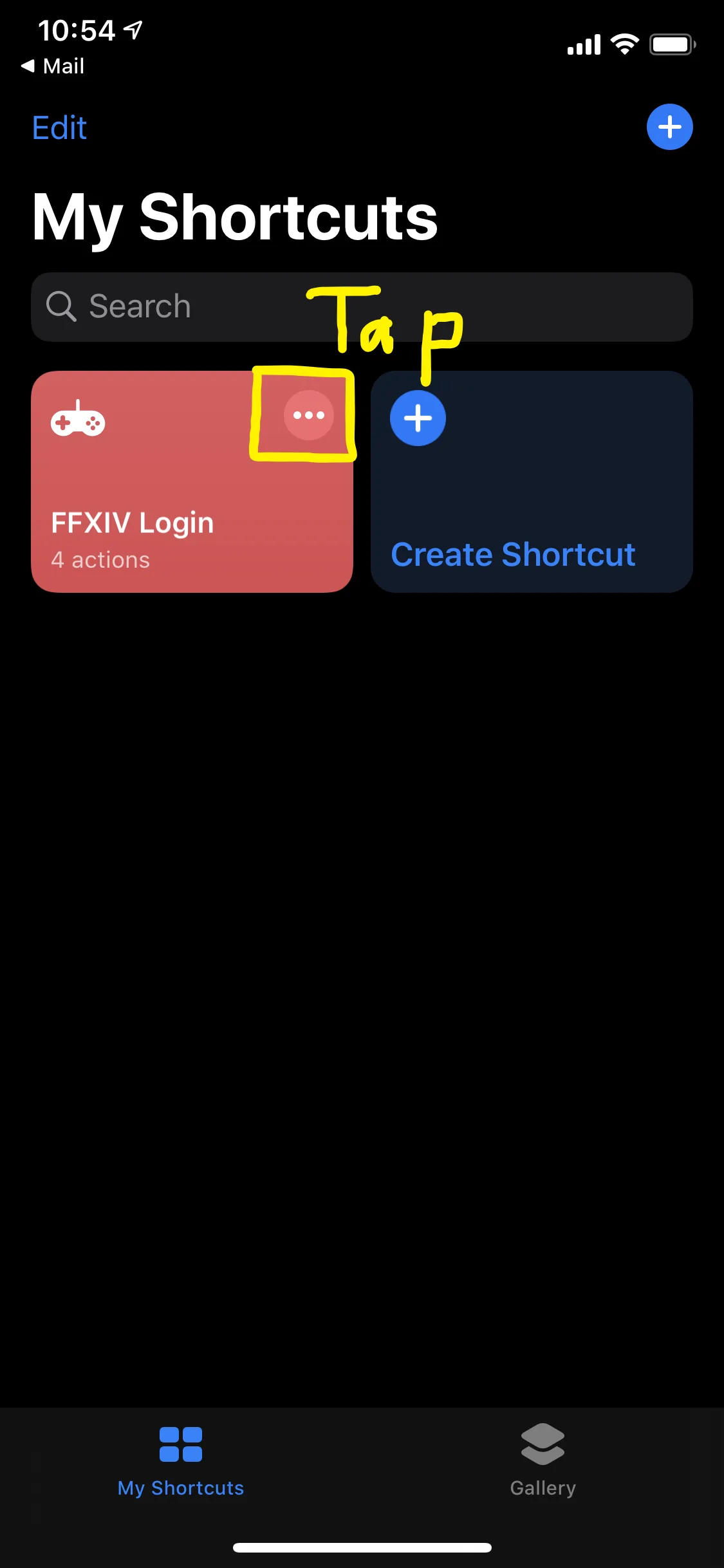 Official Goatcorp screenshot of editing the iOS XIVLauncher OTP shortcut