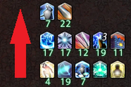 Official Simple Tweaks preview showing FFXIV buff icons growing vertically